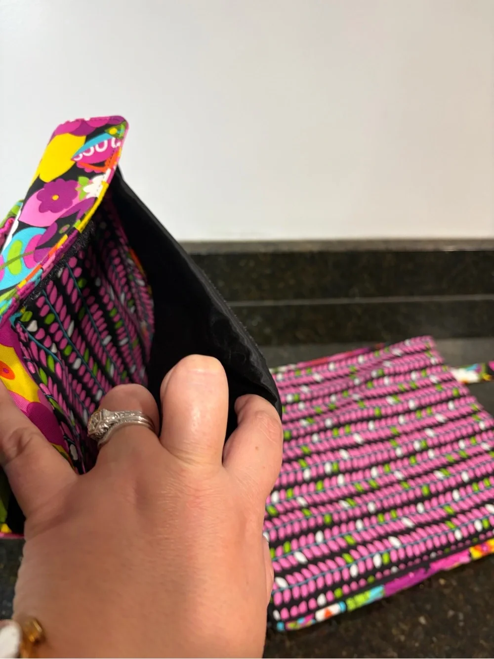 VERA BRADLEY Quilted Laptop Tote Bag in Retired Va Va Bloom Pattern